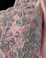 Pink Embroidered Suit with Dupatta – Elegant 3-Piece Ethnic Set for Women