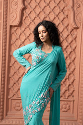 Pre-Draped Saree | Ready-to-Wear Modern Saree with Blouse