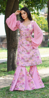 Gleam Pink Two Piece Ensemble | Elegant Women's Co-ord Set