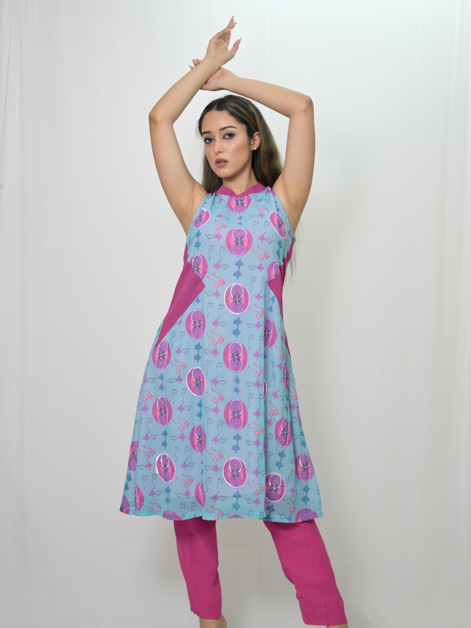 Shakti Diffuse Co-ord Set – Premium Designer Fusion Wear for Women