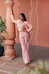 Indian Contemporary Three-Piece Set | Designer Ethnic Co-ord with Cape