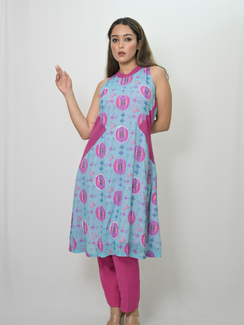 Shakti Diffuse Co-ord Set – Premium Designer Fusion Wear for Women