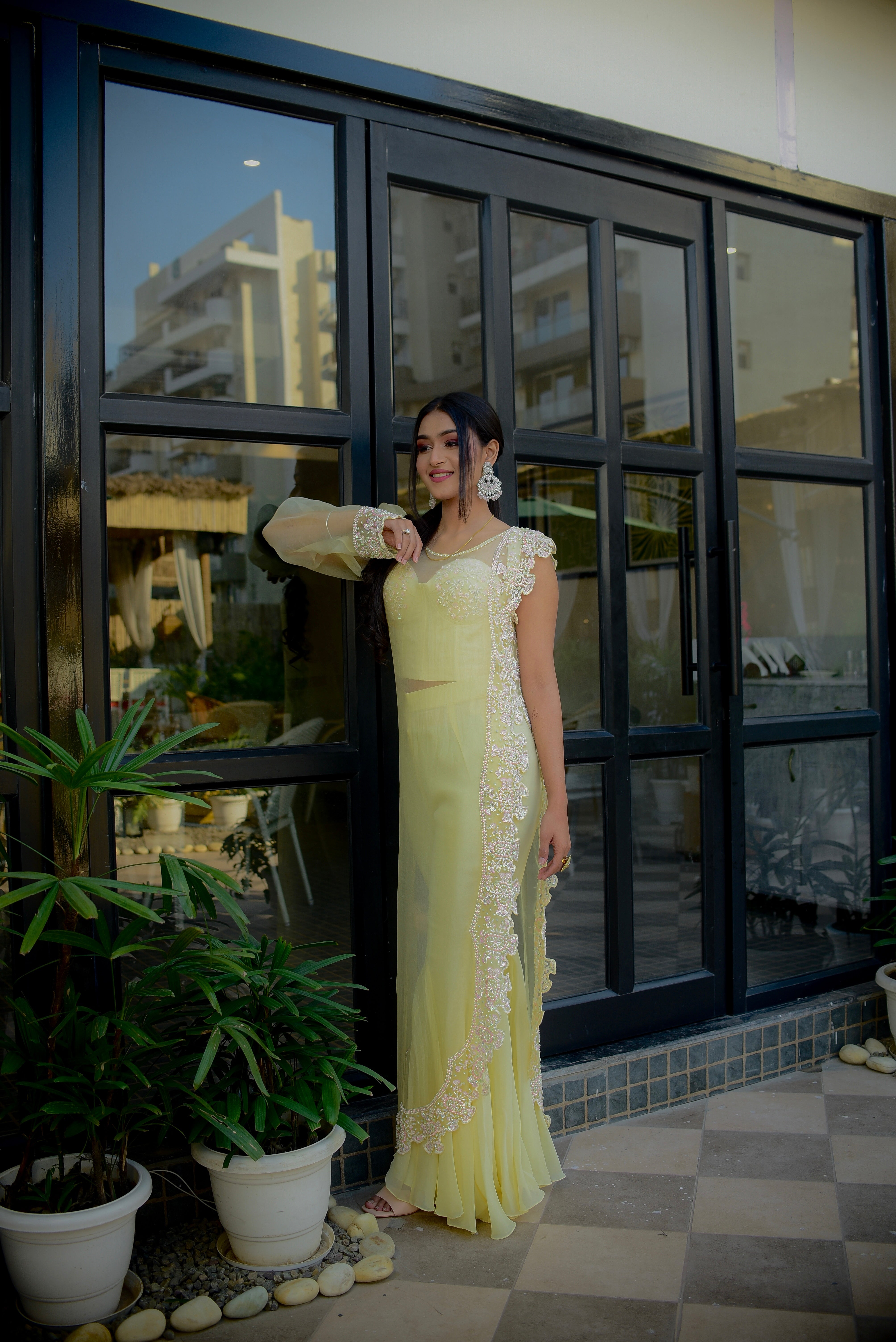 Yellow Sharara Set with Dupatta – Elegant Festive & Wedding Wear Outfit