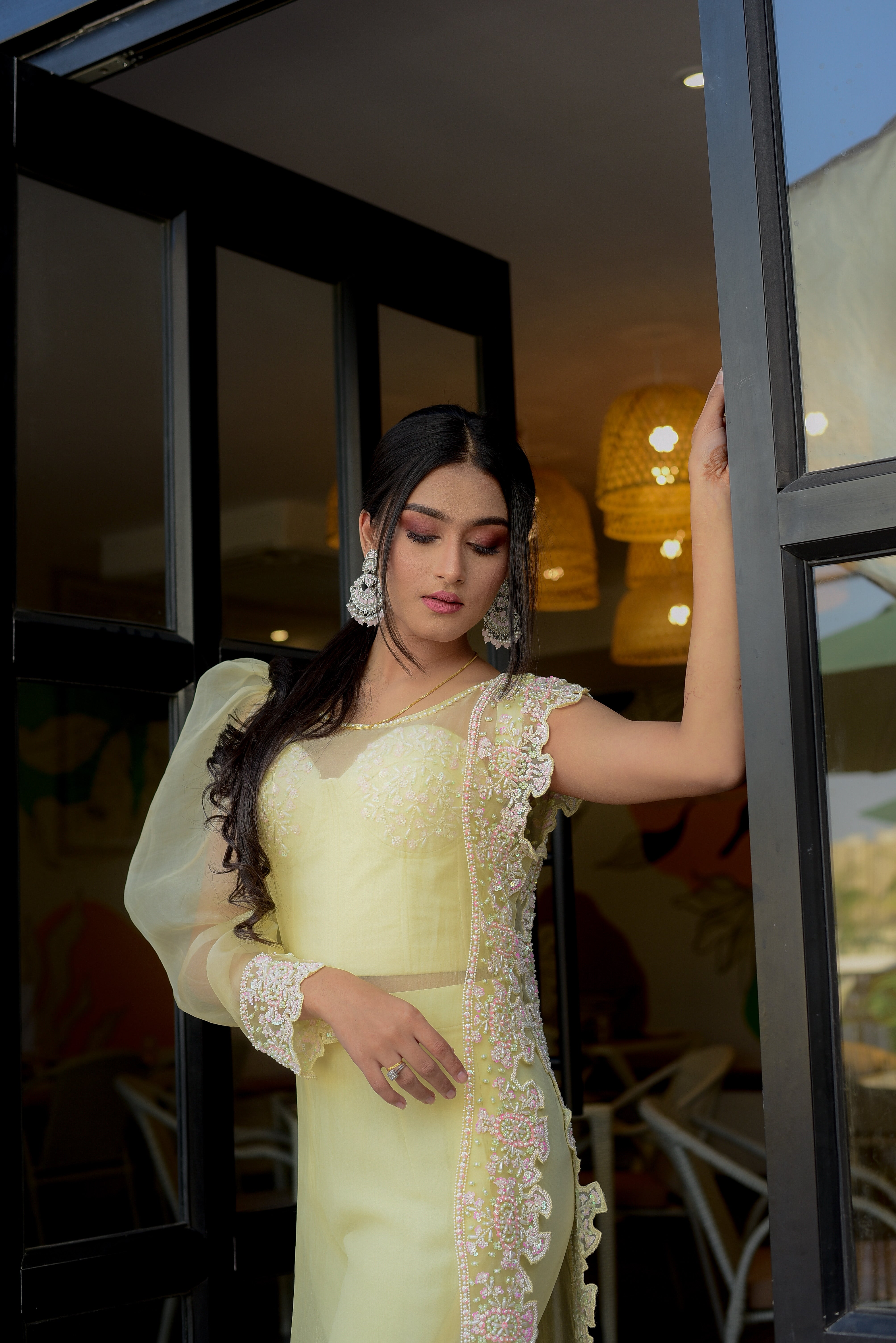 Yellow Sharara Set with Dupatta – Elegant Festive & Wedding Wear Outfit