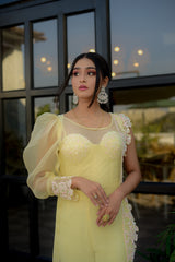 Yellow Sharara Set with Dupatta – Elegant Festive & Wedding Wear Outfit