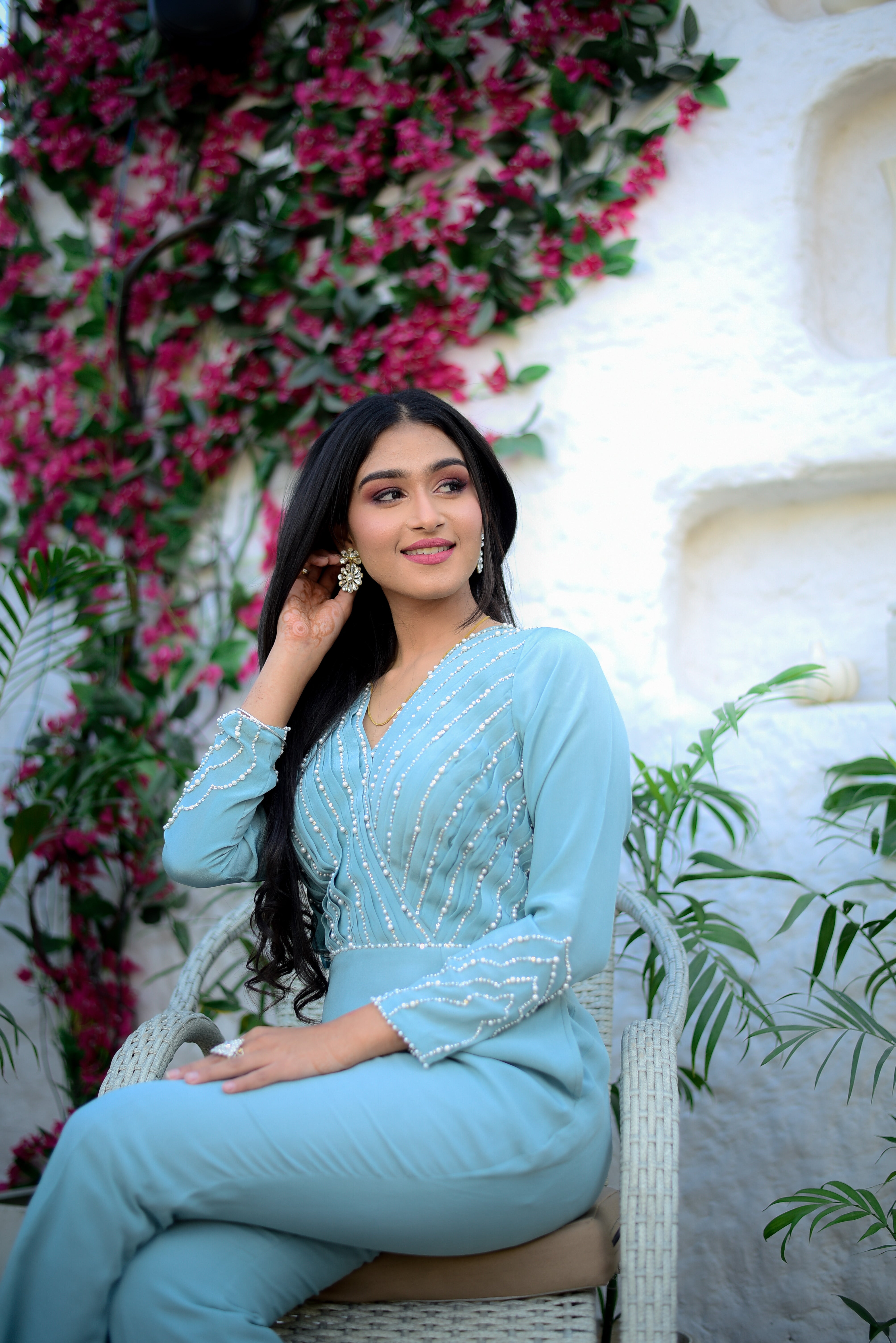 Pastel Blue Jumpsuit | Elegant One-Piece Western Outfit for Women