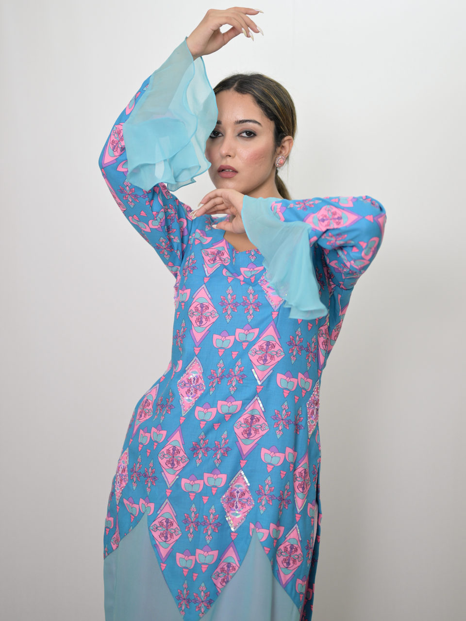 Shakti Diffuse Co-ord Set – Premium Designer Fusion Outfit for Women