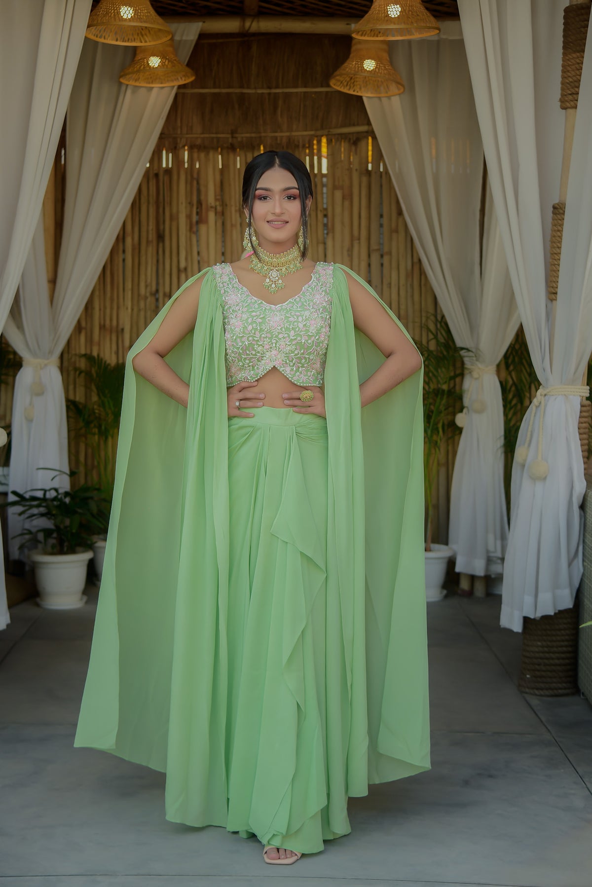 Elegant Green Co-ord Set – Stylish Two-Piece Outfit for Women