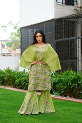 Gleam Green Co-ord Set for Women | Stylish Party Wear Designer Outfit
